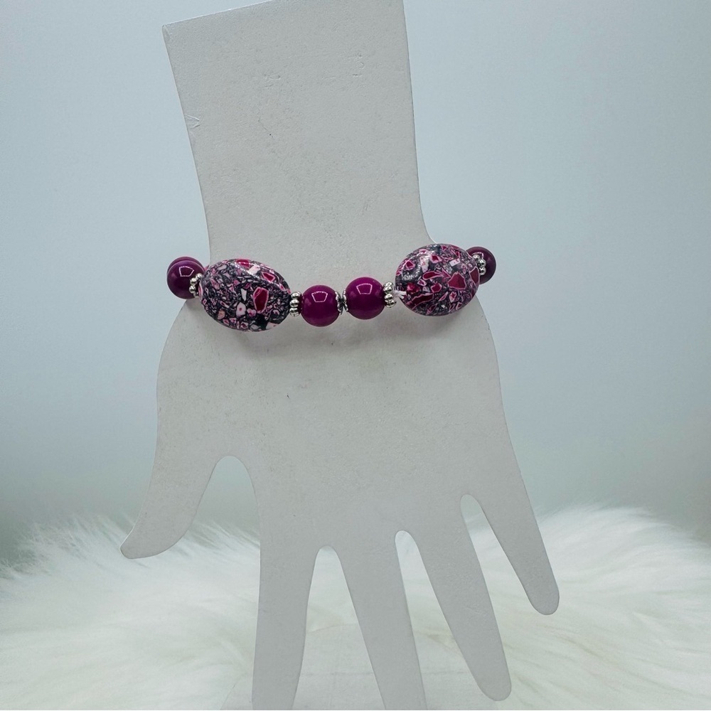 Large Natural Stone Beaded Unique Design Bracelets Style 202
